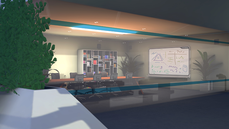 Header image -  Image of a conference room with a table and chairs